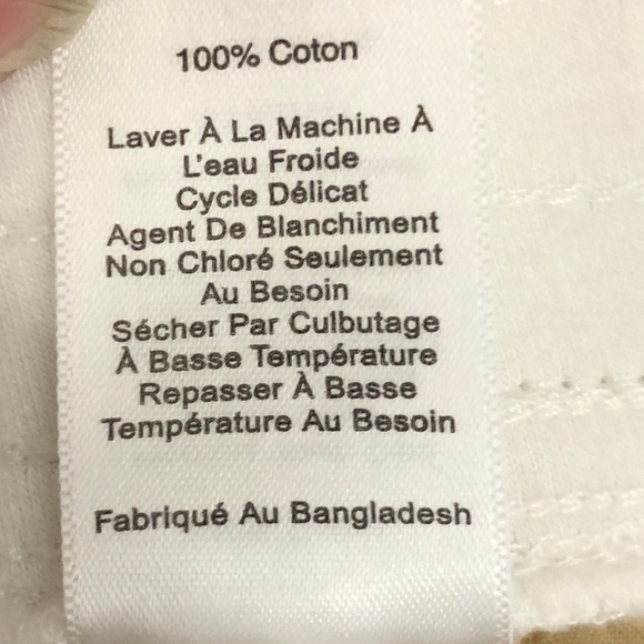 TALBOTS - White 100% Cotton Lightweight Roll-Up Cuff Pants w/Pockets - Size 16 - Picture 5 of 5